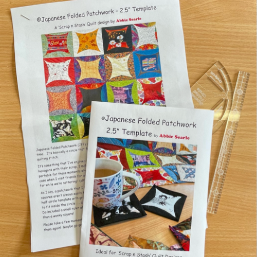 Japanese Folded Patchwork 2.5" Template with ruler