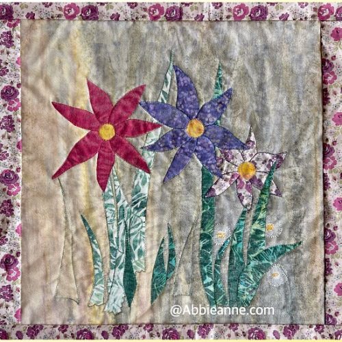 'Flowerpatch' Shadow Applique/Reverse Applique or Applique - designed by Abbie Searle