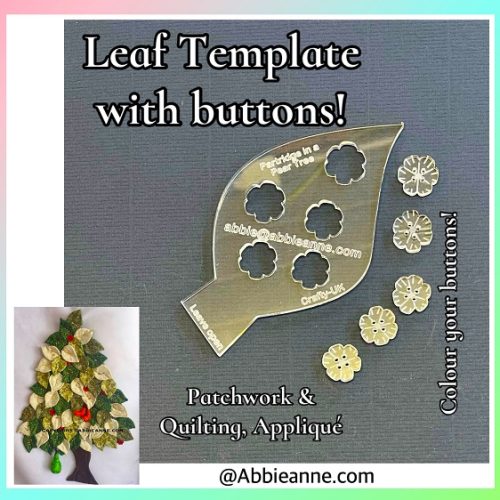 Leaf Template for use with Partridge In A Pear Tree Pattern