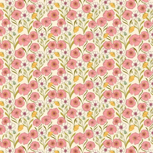 Makower - Poppies Meadow Walk - cream