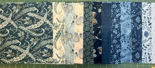 Charm Bundle - 72 6"x 6" squares, 6 each of 12 fabrics - Abbieanne