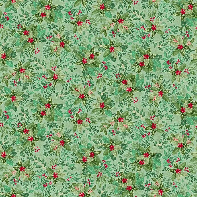 Good Tidings! Holly Cream (Makower Fabrics) - Image 5