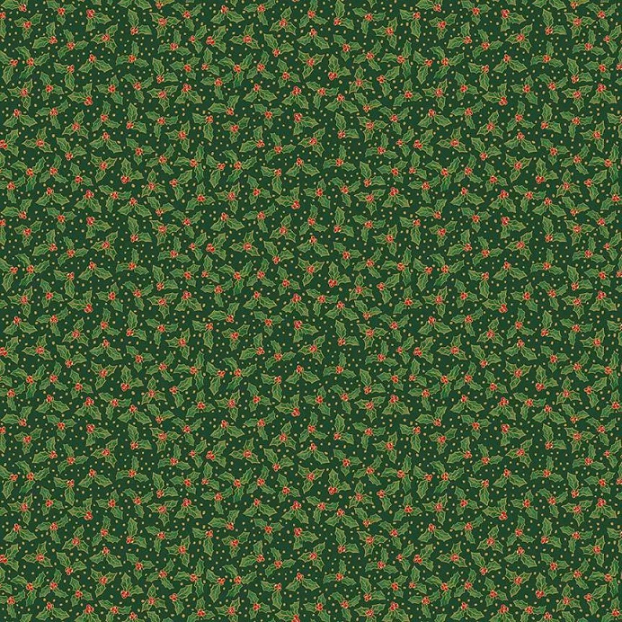 Jolly St Nick - Holly Berry - Cream (Makower Fabrics) - Image 6