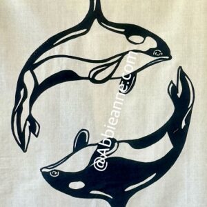 Orca Ying-Yang quilt pattern by Abbieanne