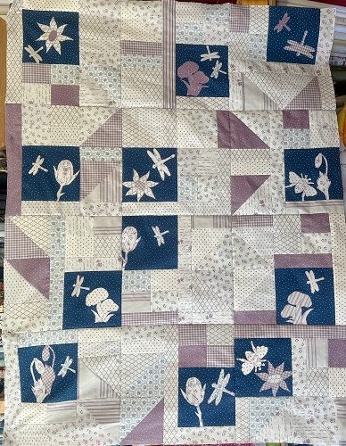 Go Random - Linen-mix Quilt Kit - 16 blocks - 70"x 70" finished