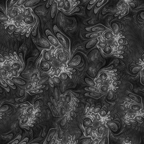 Feline Fantasia Marble Abstract Black