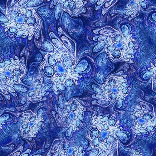 Feline Fantasia Marble Abstract - Blue 31373-Y