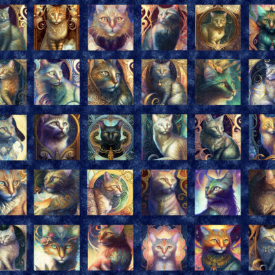 Feline Fantasia Panel - QT Fabrics