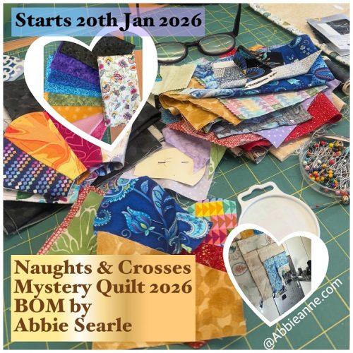 Naughts & Crosses - Mystery Quilt BOM 2026 - patterns only - months 1-3