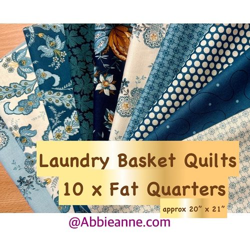 Laundry Basket Fat Quarters x 10