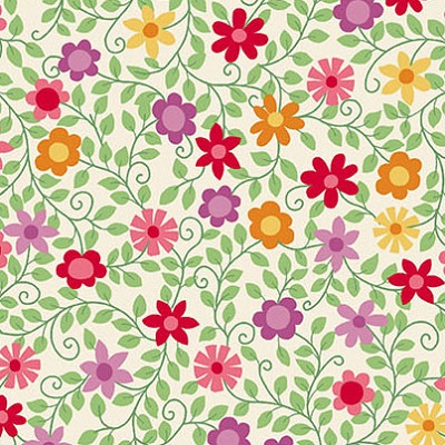 Andover Fabrics: Whimsy - Garden Cream