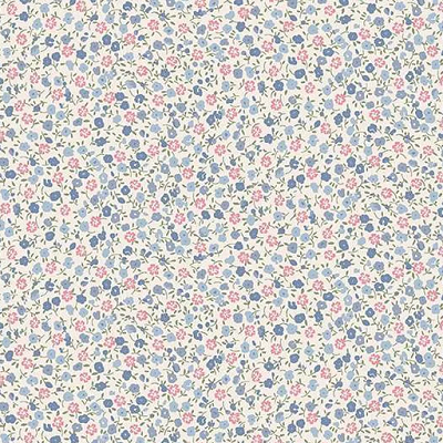 Makower: Petite Fleur Collection - Ditzy Blue