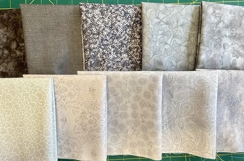 All the Greys - 10 Fat Quarters bundle