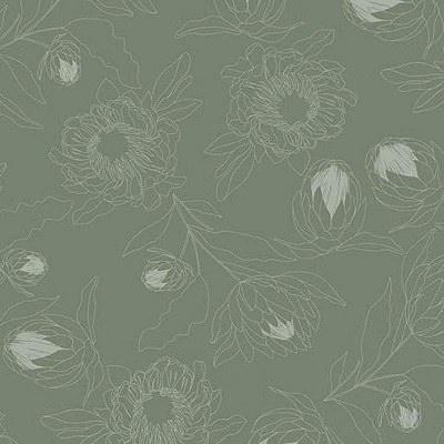 Andover Fabrics: Protea Whisper Olive Green