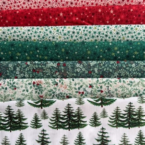 Nutcracker & stars - Makower - 9 x Fat Eighths bundle (8)