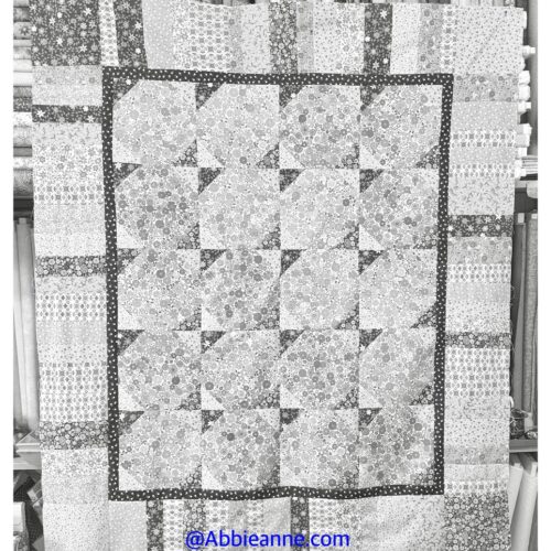 10" Snowball Patchwork Block - Easy use Template by Abbieanne