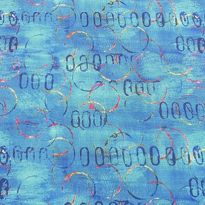 Visage Textiles: Layers of Time – Oblong Circles Turquoise