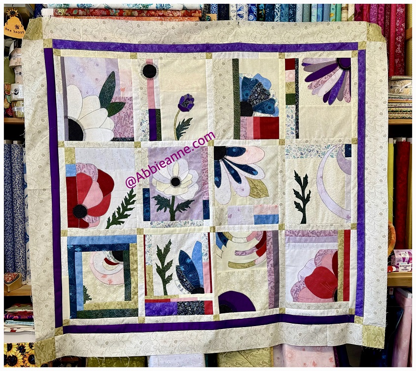 Windflowers Quilt (Anemones) - KIT - fabric &pattern- by Abbie Searle - Image 5
