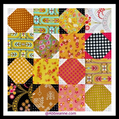 4" Snowball Patchwork Block - Template by Abbieanne